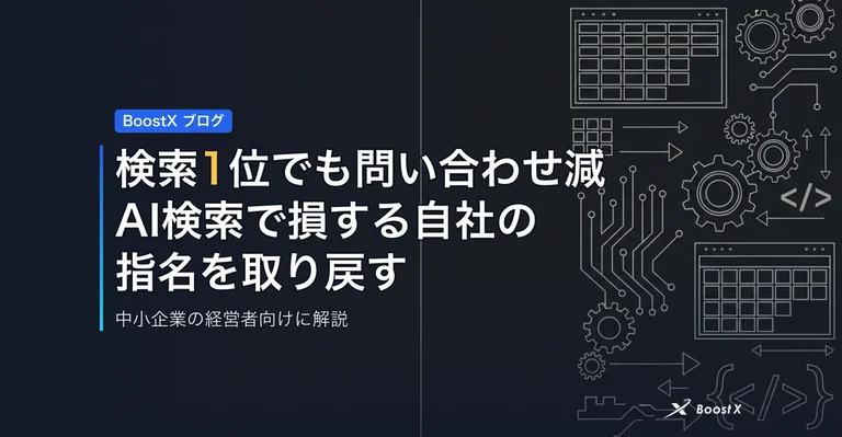 検索1位でも問い合わせ減｜AI検索で損する自社の指名を取り戻す アイキャッチ