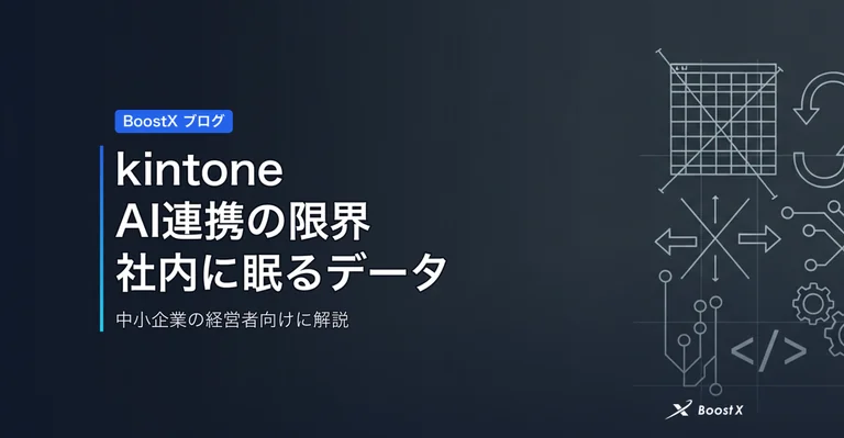 kintone AI連携の限界｜社内に眠るデータを取り戻す内製の選び方 アイキャッチ