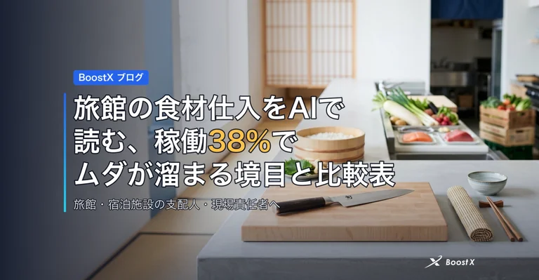 旅館の食材仕入をAIで読む、稼働38%でムダが溜まる境目と比較表 アイキャッチ