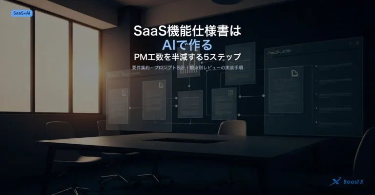 SaaS企業の機能仕様書をAIで効率化する書き方｜PMの工数を半減する5ステップ