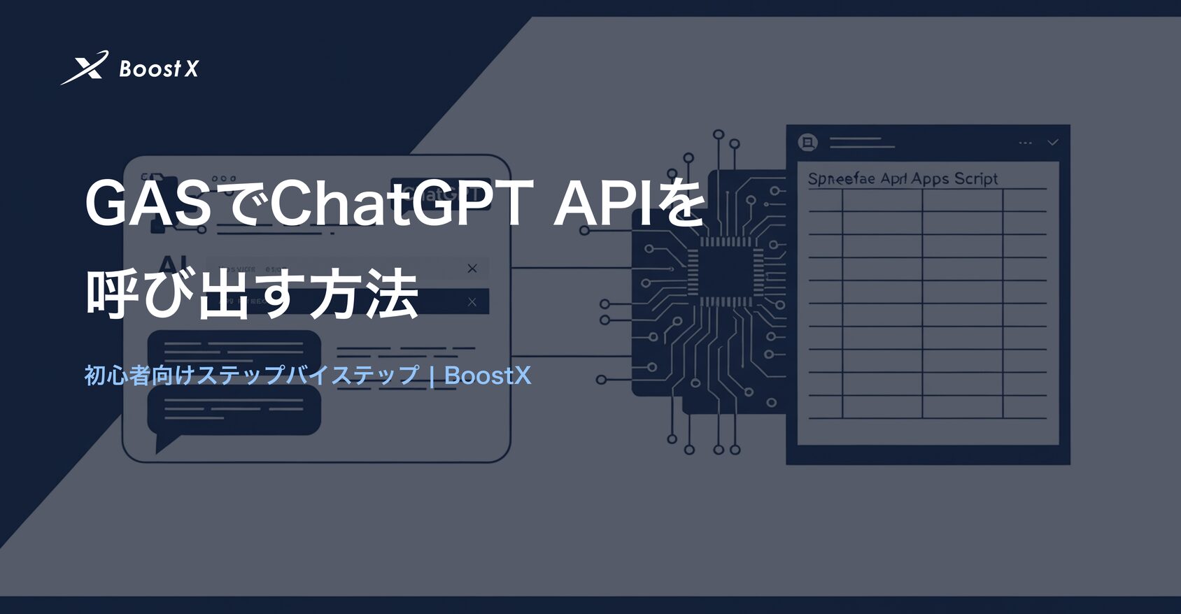 GASでChatGPT APIを呼び出す方法のイラスト