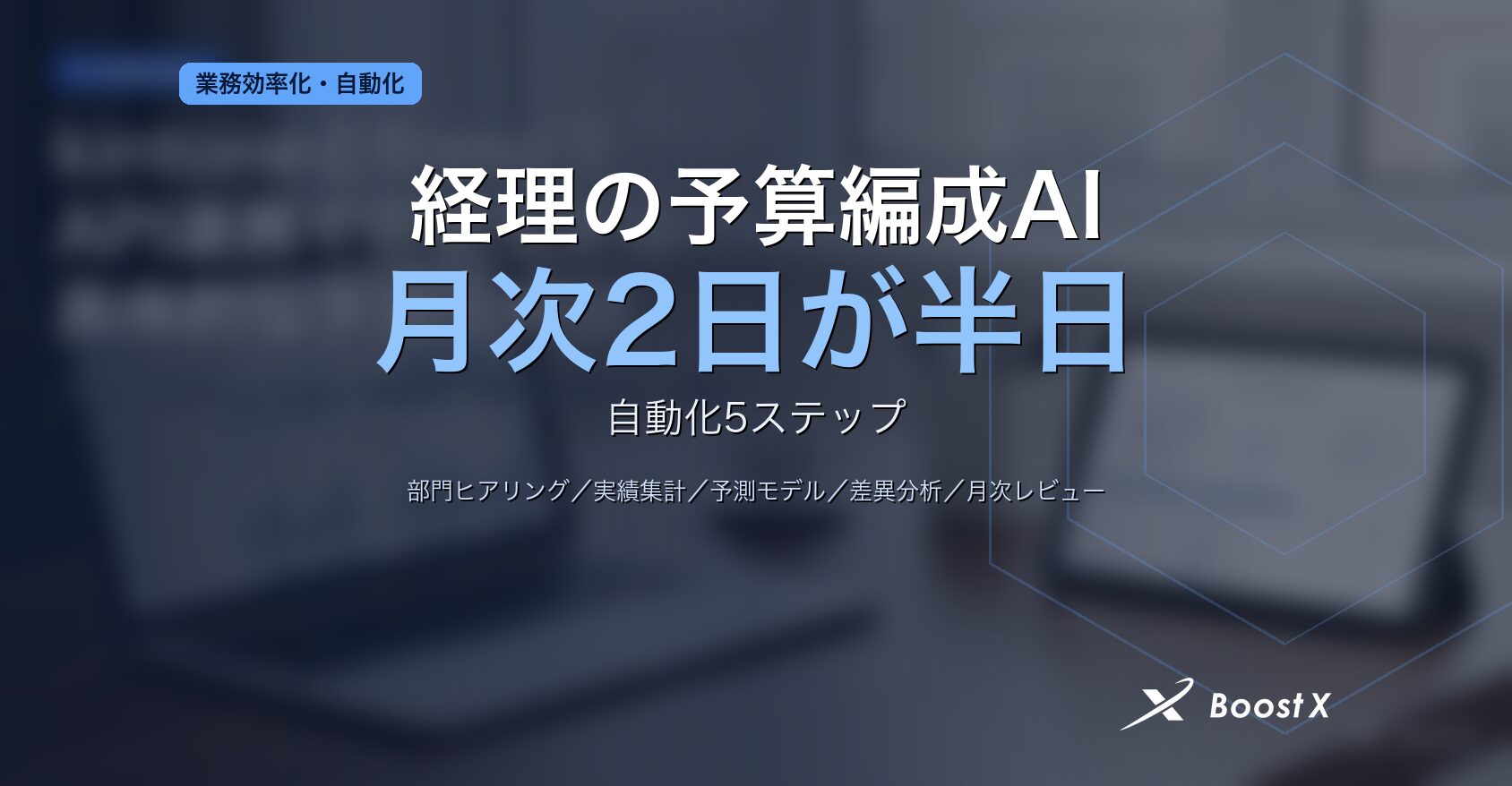 経理の予算編成AIで月次2日かかる作業を半日に短縮する自動化5ステップを整理したアイキャッチ画像