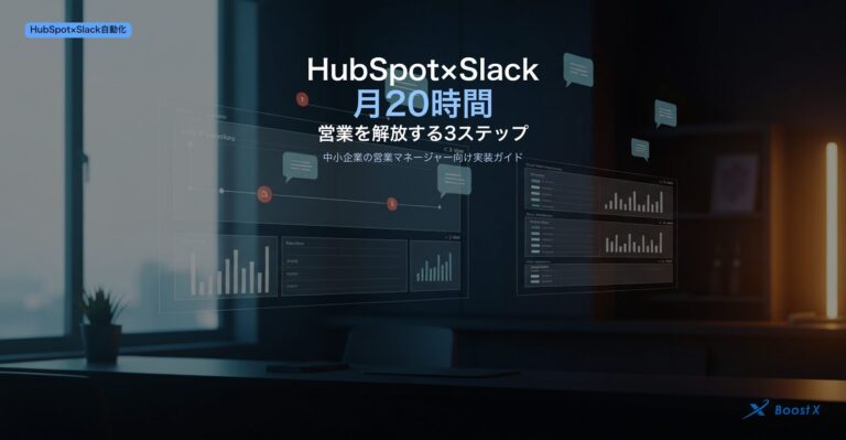 HubSpot×Slack連携｜営業の月20時間を削る中小企業向け3ステップ実装ガイド