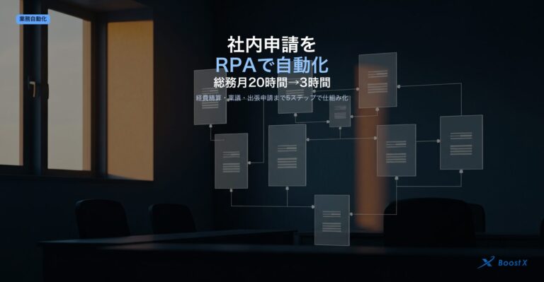 社内申請RPA自動化｜総務月20時間を3時間に減らす5ステップを総務担当者向けに完全解説