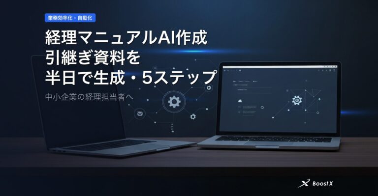 経理マニュアルAI作成｜引継ぎ資料を半日で生成する5ステップ アイキャッチ