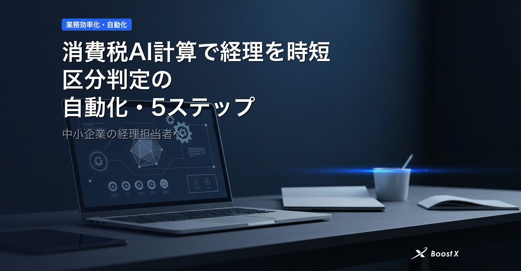 消費税AI計算で経理を時短｜区分判定の自動化5ステップ アイキャッチ