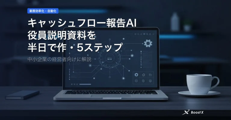 キャッシュフロー報告AI｜役員説明資料を半日で作る5ステップ アイキャッチ