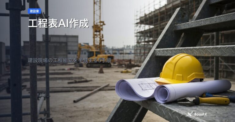 工程表AI作成｜建設現場の工程組立を半減する5手順 アイキャッチ