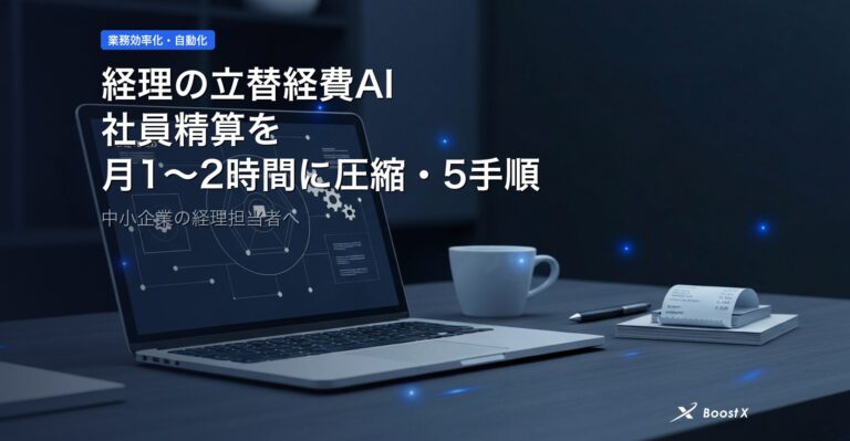 経理の立替経費AI｜社員精算を月1〜2時間に圧縮する5手順 アイキャッチ