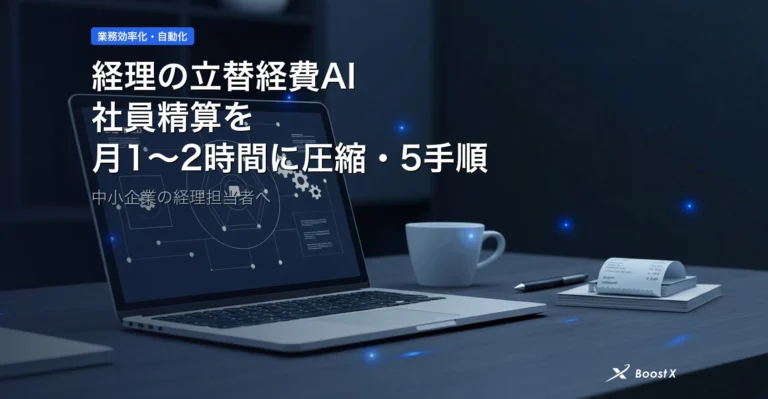 経理の立替経費AI｜社員精算を月1〜2時間に圧縮する5手順 アイキャッチ