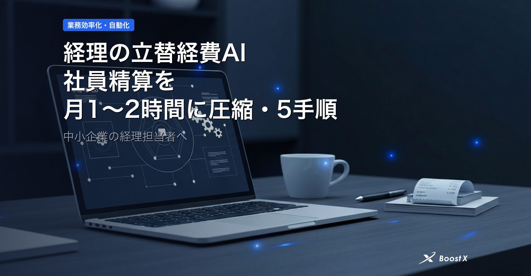 経理の立替経費AI｜社員精算を月1〜2時間に圧縮する5手順 アイキャッチ
