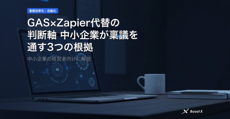 GAS×Zapier代替の判断軸 中小企業が稟議を通す3つの根拠 アイキャッチ