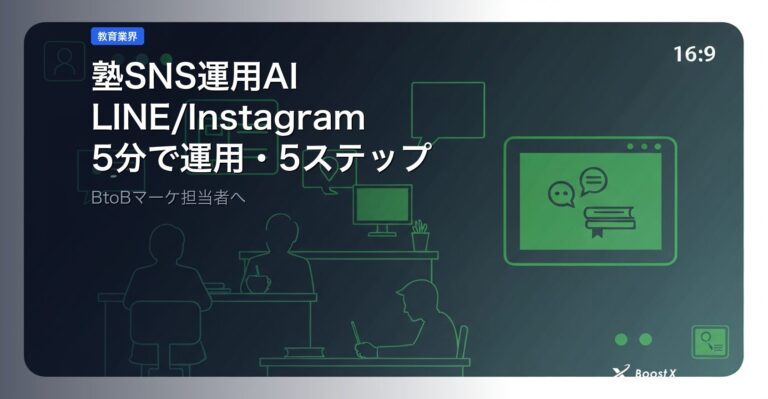 塾SNS運用AI｜LINE/Instagramを5分で運用する5ステップ アイキャッチ