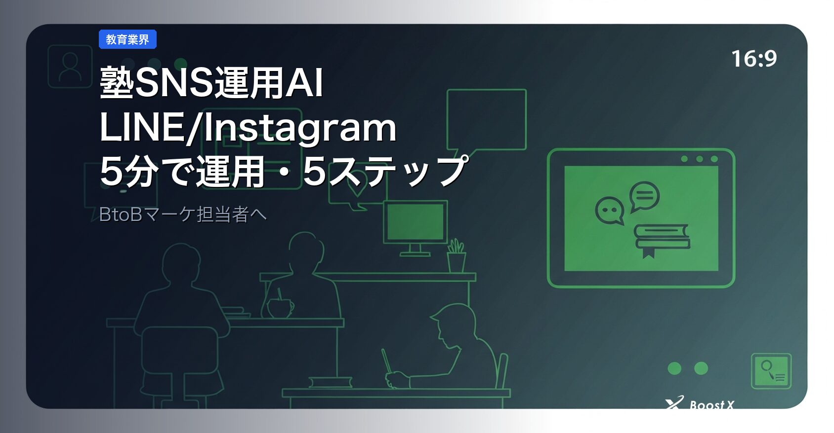 塾SNS運用AI｜LINE/Instagramを5分で運用する5ステップ アイキャッチ