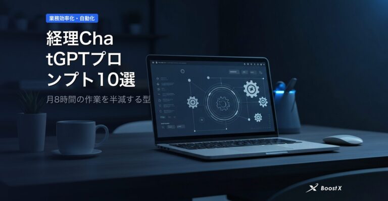 経理ChatGPTプロンプト10選｜月8時間の作業を半減する型 アイキャッチ
