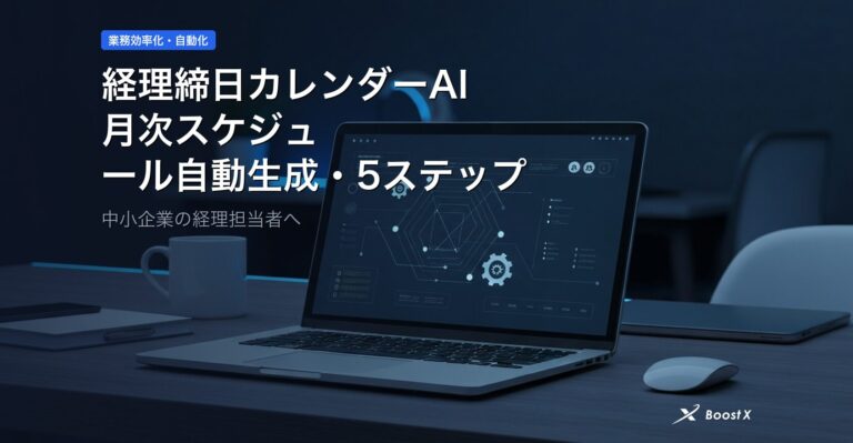 経理締日カレンダーAI｜月次スケジュール自動生成5ステップ アイキャッチ