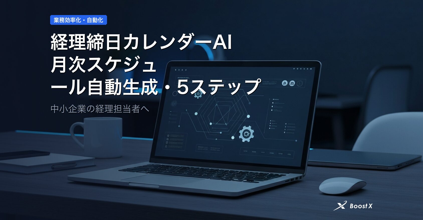 経理締日カレンダーAI｜月次スケジュール自動生成5ステップ アイキャッチ