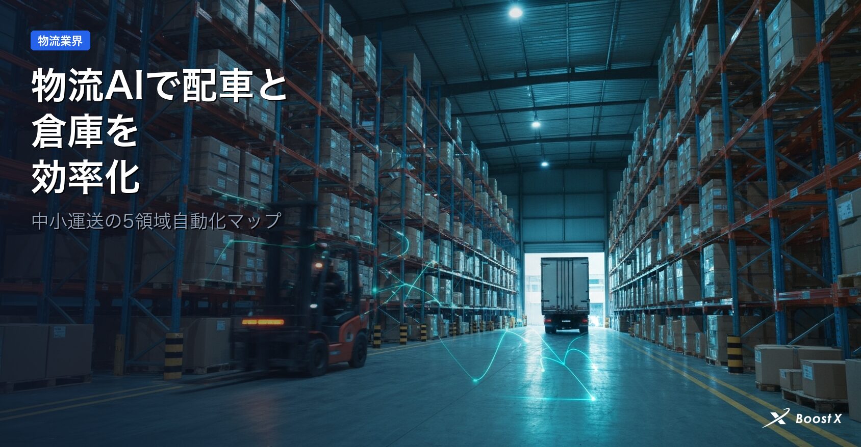 物流AIで配車と倉庫を効率化｜中小運送の5領域自動化マップ アイキャッチ