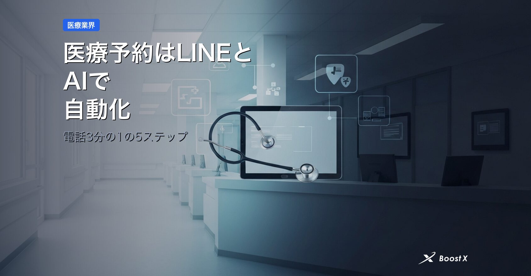 医療予約はLINEとAIで自動化｜電話3分の1の5ステップ アイキャッチ