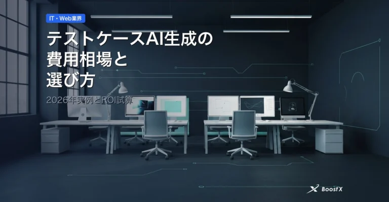 テストケースAI生成の費用相場と選び方｜2026年実例とROI試算 アイキャッチ