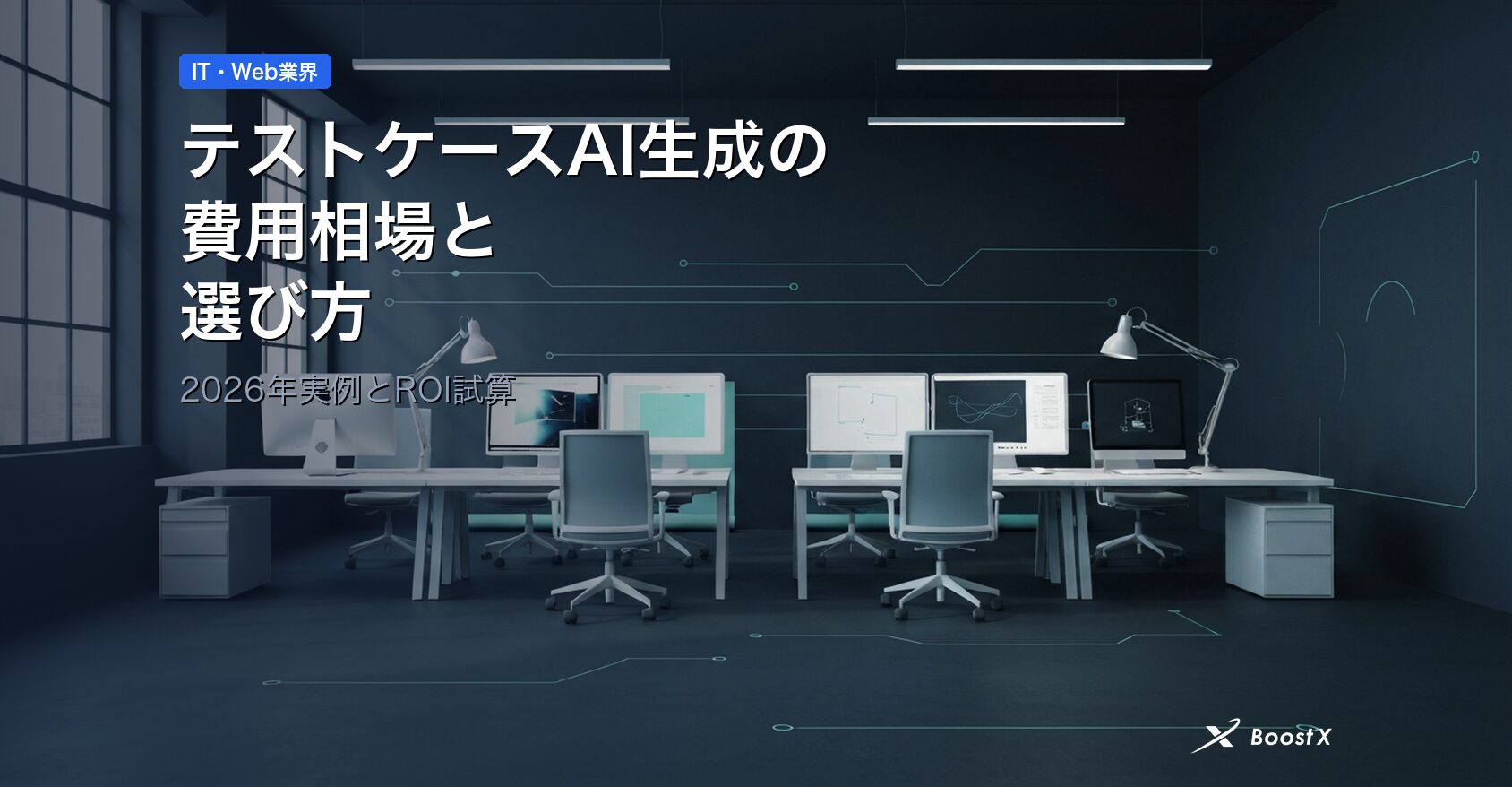 テストケースAI生成の費用相場と選び方｜2026年実例とROI試算 アイキャッチ
