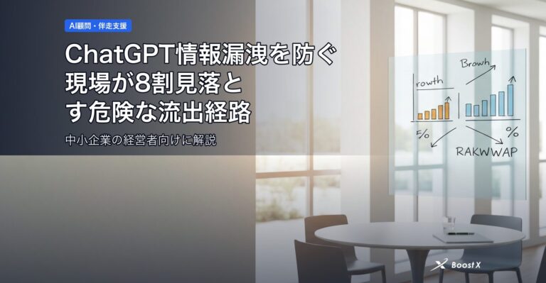 ChatGPT情報漏洩を防ぐ｜現場が8割見落とす危険な流出経路 アイキャッチ