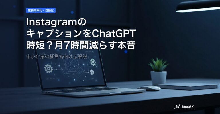 InstagramのキャプションをChatGPTで時短？月7時間減らす本音 アイキャッチ