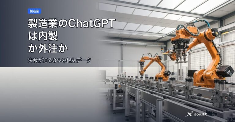 製造業のChatGPTは内製か外注か｜決裁が通る3つの根拠データ アイキャッチ