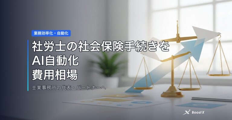 社労士の社会保険手続きをAI自動化｜費用相場と選び方を比較表で アイキャッチ