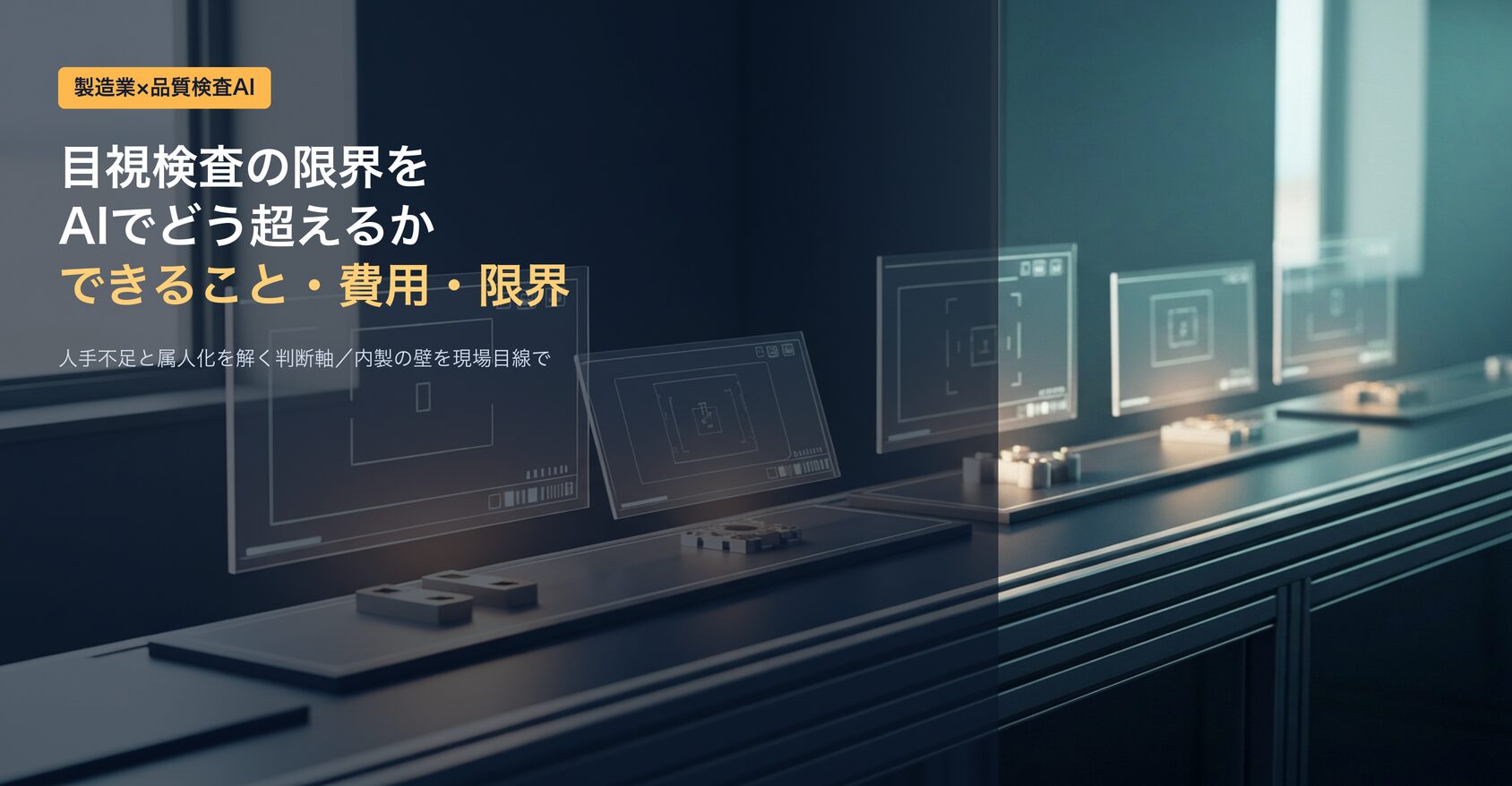 製造業の品質検査AI導入｜目視検査の限界と費用相場を現場目線で比較