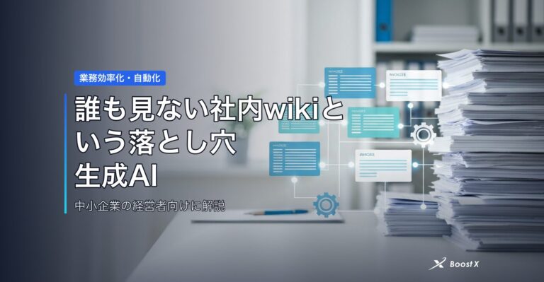 誰も見ない社内wikiという落とし穴｜生成AIで探すムダをなくす アイキャッチ