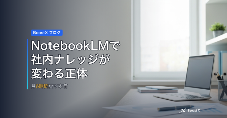 NotebookLMで社内ナレッジが変わる正体｜月6時間戻す本音 アイキャッチ