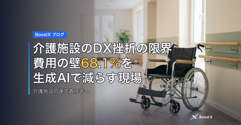 介護施設のDX挫折の限界｜費用の壁68.1%を生成AIで減らす現場 アイキャッチ