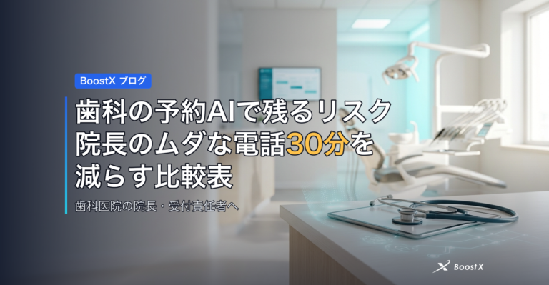 歯科の予約AIで残るリスク｜院長のムダな電話30分を減らす比較表 アイキャッチ