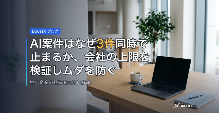 AI案件はなぜ3件同時で止まるか、会社の上限を検証しムダを防ぐ アイキャッチ